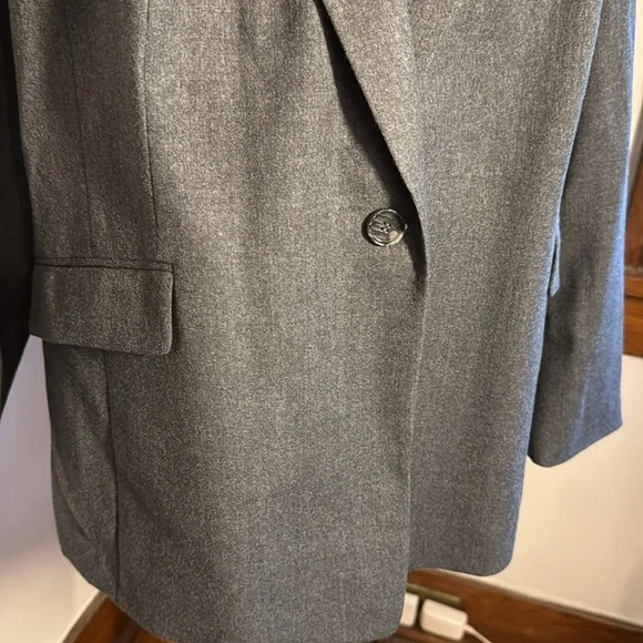 Talbots Wool Gray Blazer Suit Jacket 18w - Picture 2 of 6